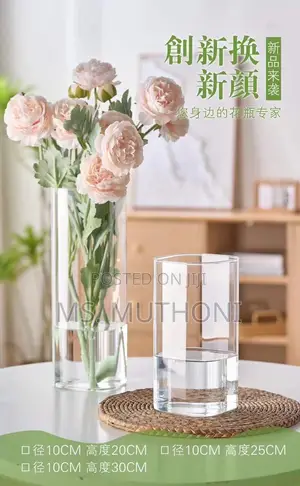 Beautiful Modern Creative Clear Glass Vase Size : 35 Cm