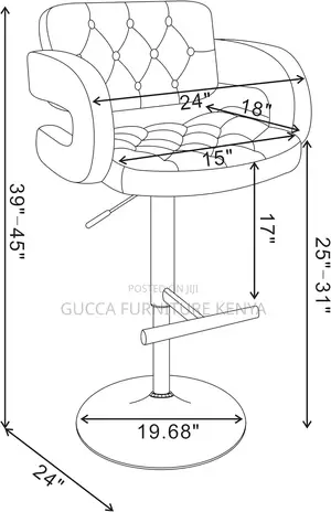 Adjustable Counter Height Barstool