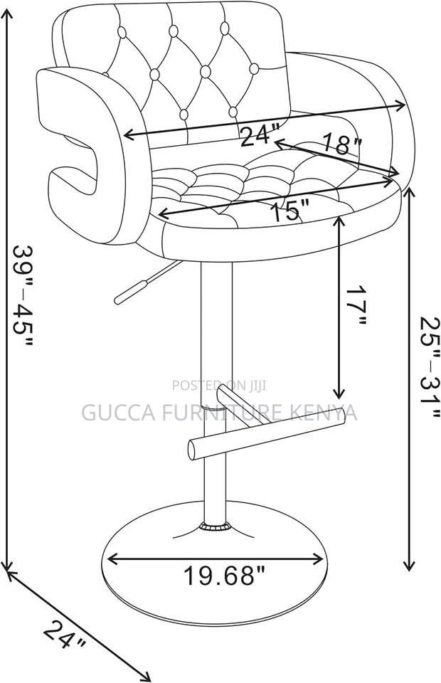 Adjustable Counter Height Barstool - thumbnail 5