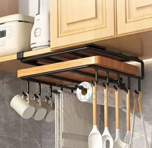 *Kitchen Cabinet Under Shelf Double-Layer Storage Rack*