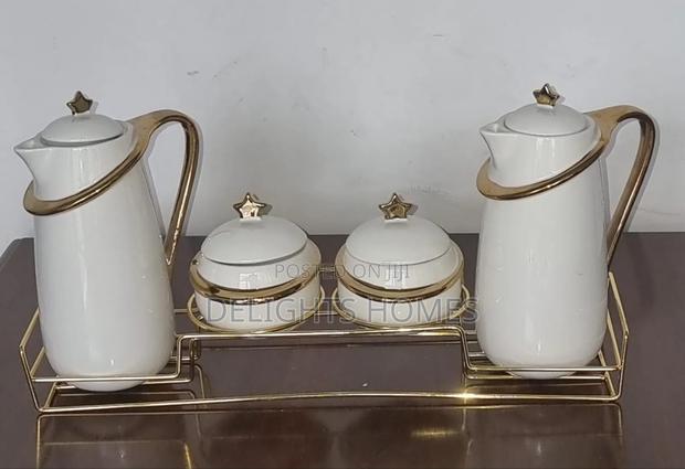 7pc Acar Ceramic Golden Set-Pa - thumbnail 2