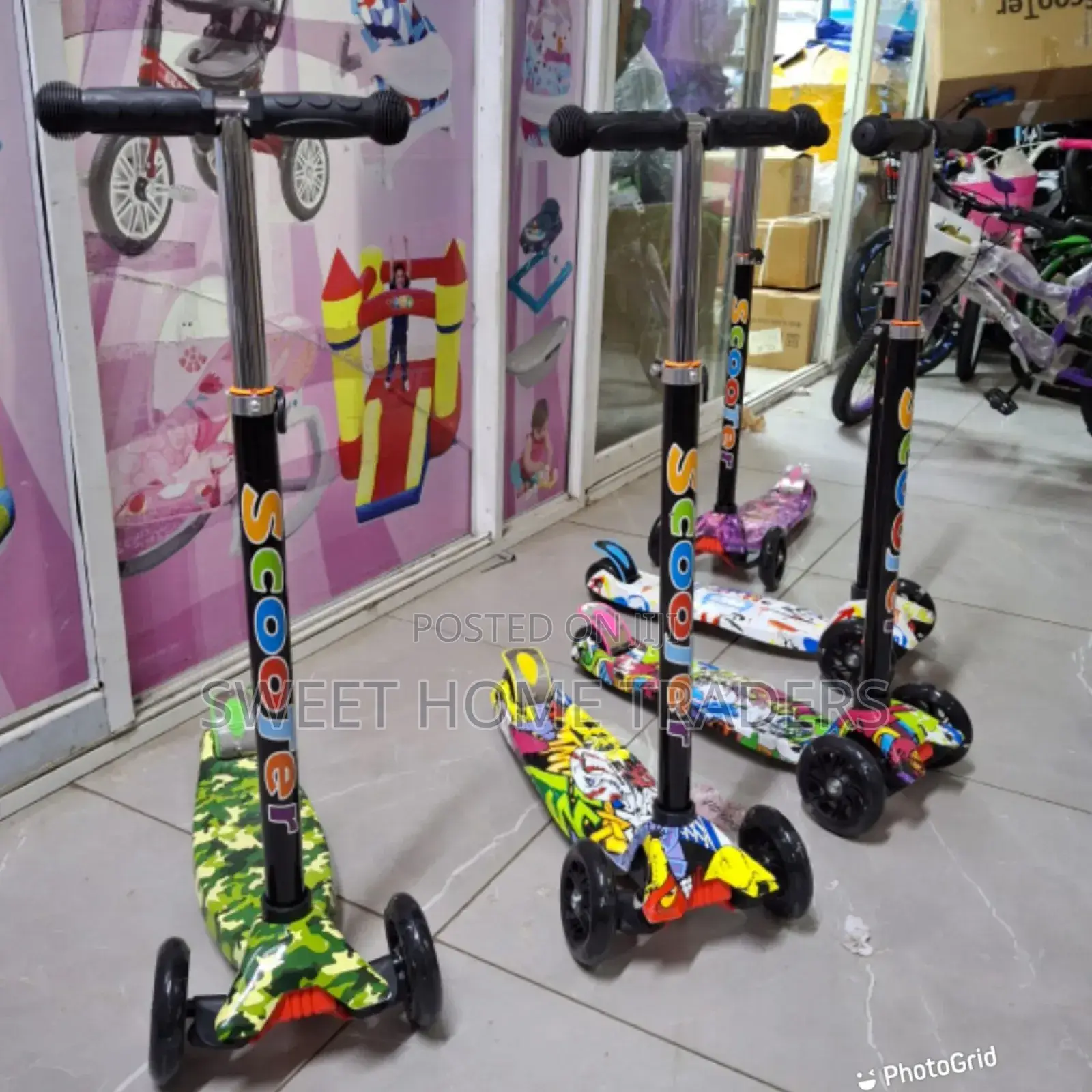 Scooter With Foldable Handle
 and Melodies