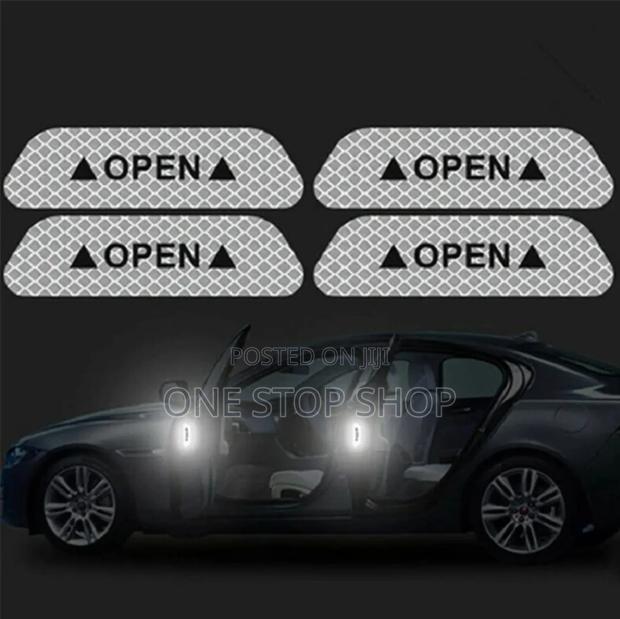 4pcs White Door Open Reflective Stickers