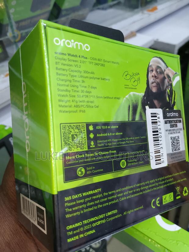 Excellent Oraimo Smart Watch 4 Plus OWS-801 - thumbnail 2