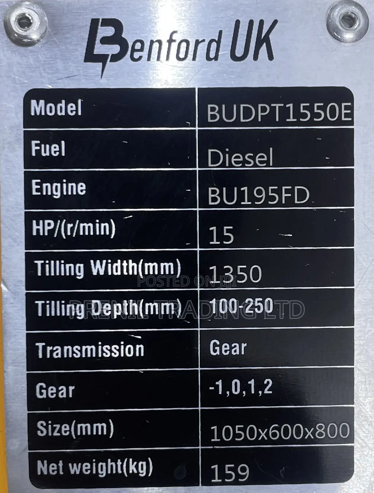 Power Tiller Diesel 15hp