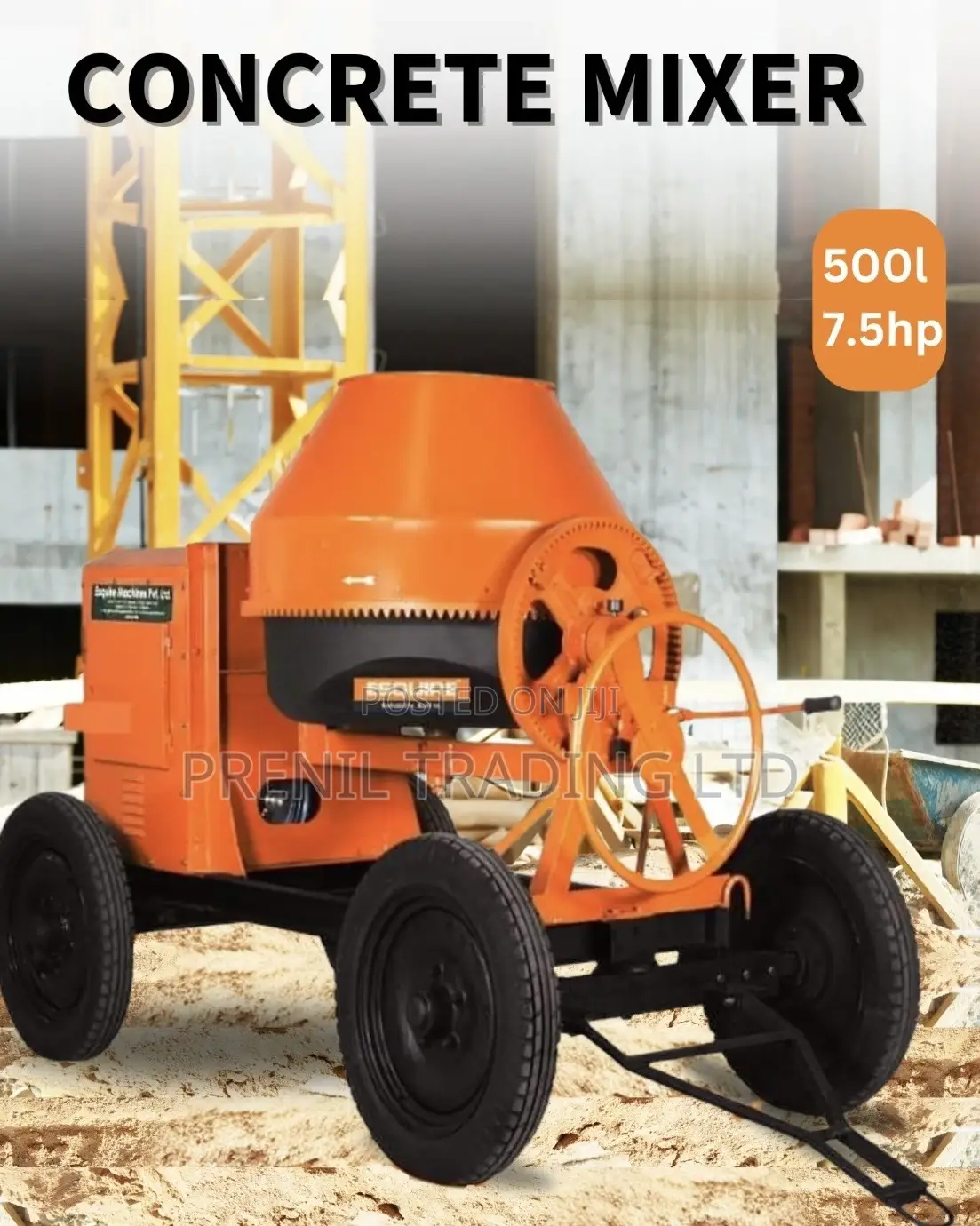 Concrete Mixer 500ltr India 