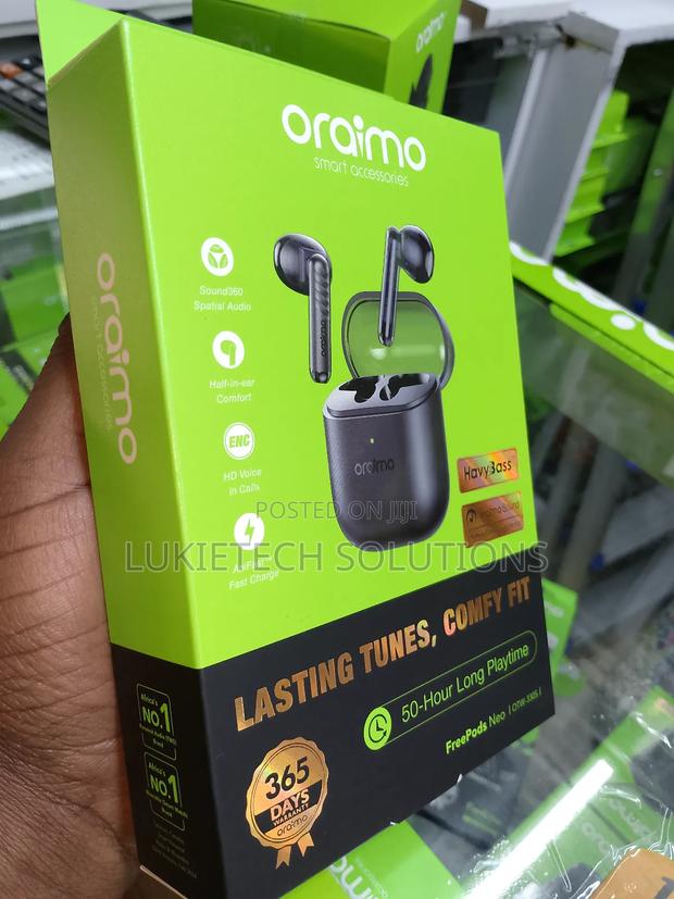 Original Earbuds.50 Hours Play Time Oraimo Earbuds. - thumbnail 3