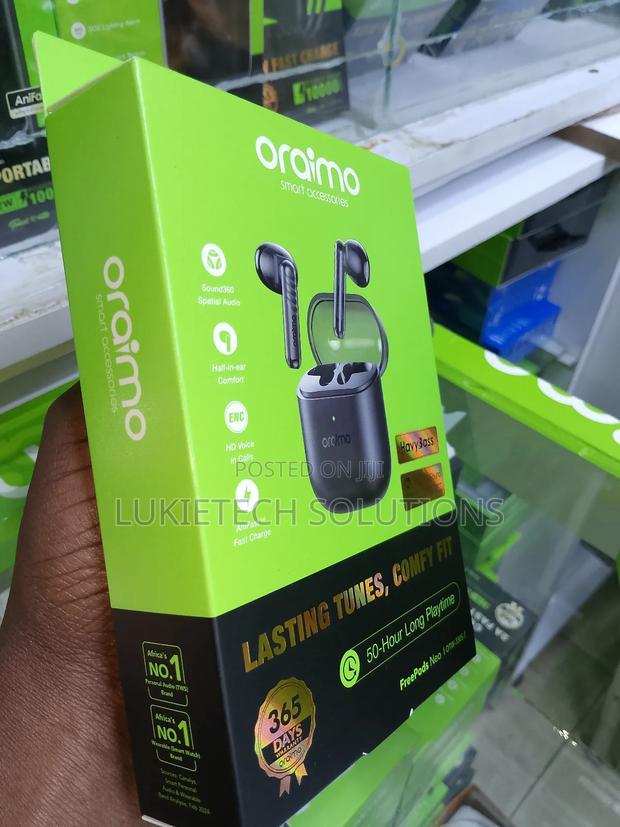 Excellent Oraimo Earbuds , Powerful Dynamic Sound 50 Hours - thumbnail 2