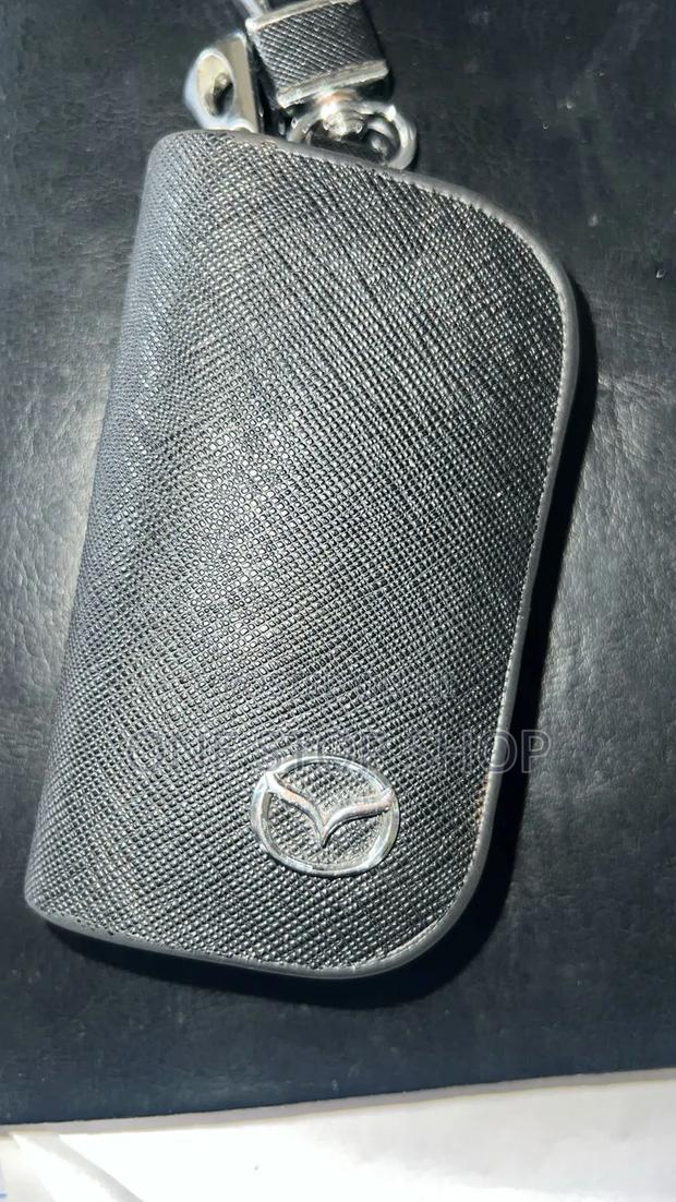 Mazda Leather Branded Alarm Key Holder With Zip - thumbnail 3