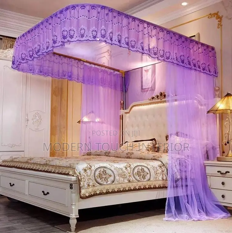 2 Stand Purple Mosquito Net