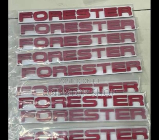 Red FORESTER Lettering Boot Badge - main view