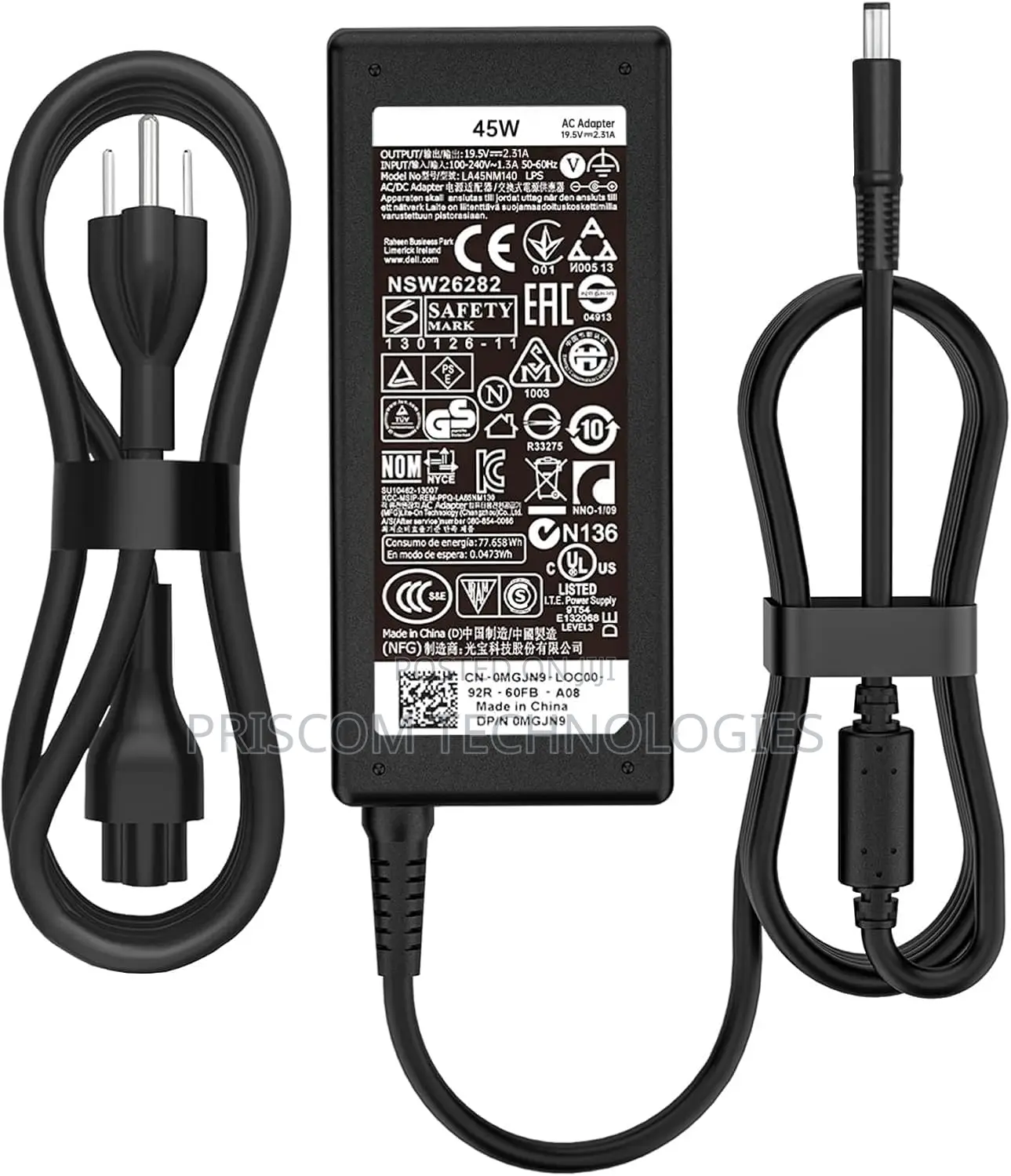 Dell Inspiron Laptop Charger 65W 45W, Dell Small Pin Charger