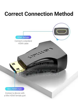 Vention Mini HDMI Male to HDMI Female Adapter Black, AISBO
