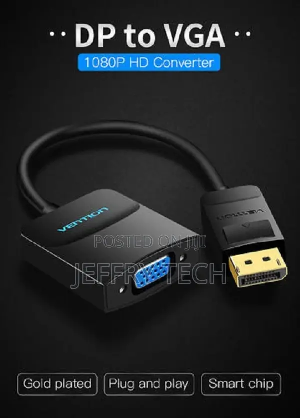 Vention HBFBB DP to VGA Converter 0.15M Black