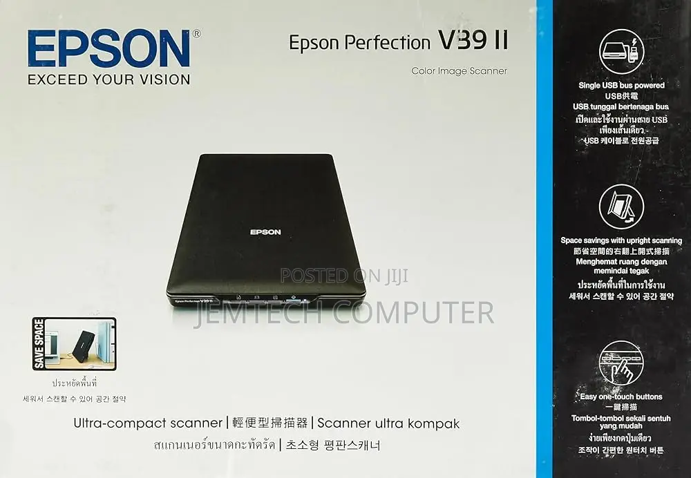 Epson Perfection V39II Photo and Document Scanner`