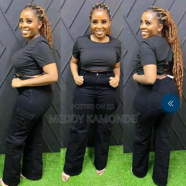 Classy Side Pocket Cargo Pants/Mom Jeans - thumbnail 2