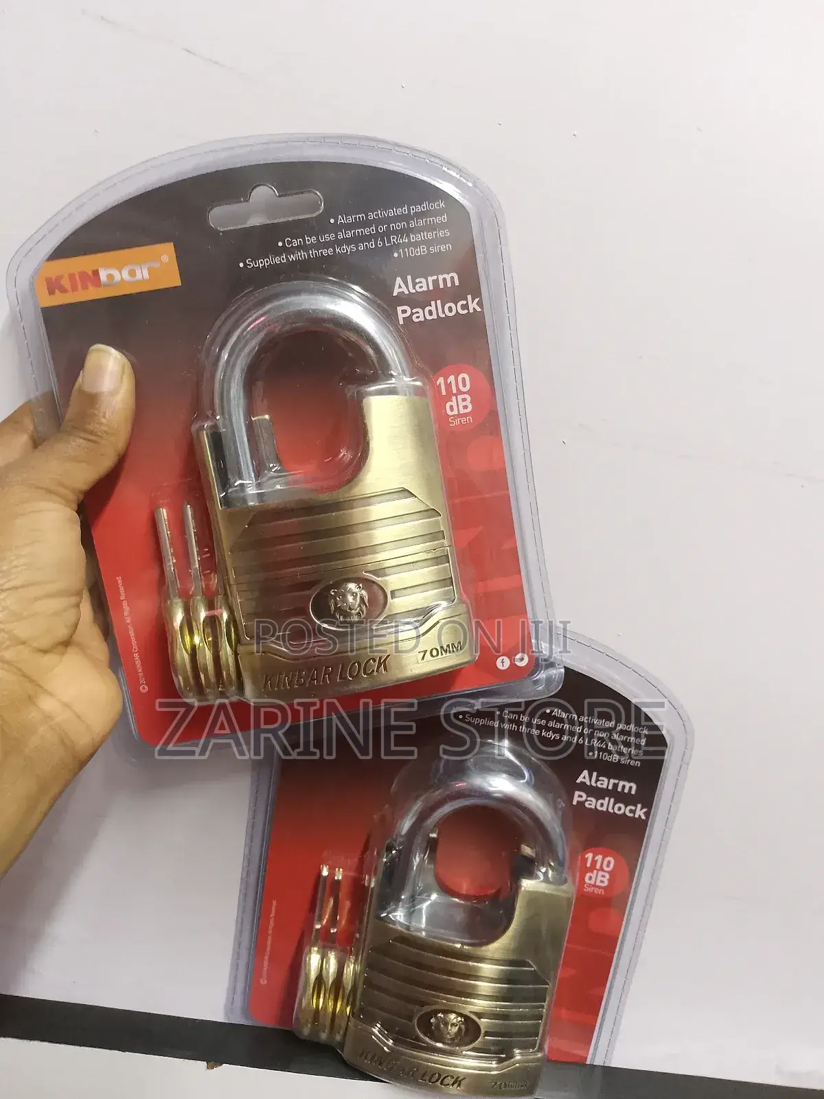 Water Resistant Kinbar 70mm Alarm Padlock