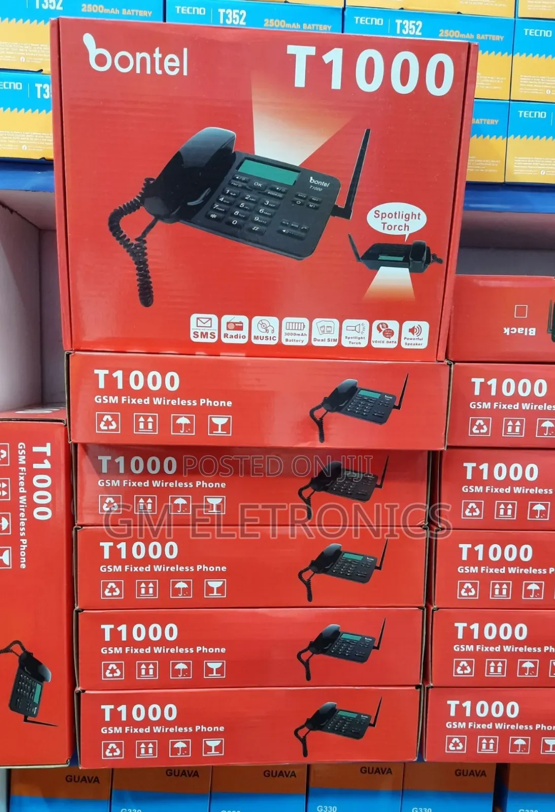 Black GSM Dual Sim Landline Phone(Bontel)