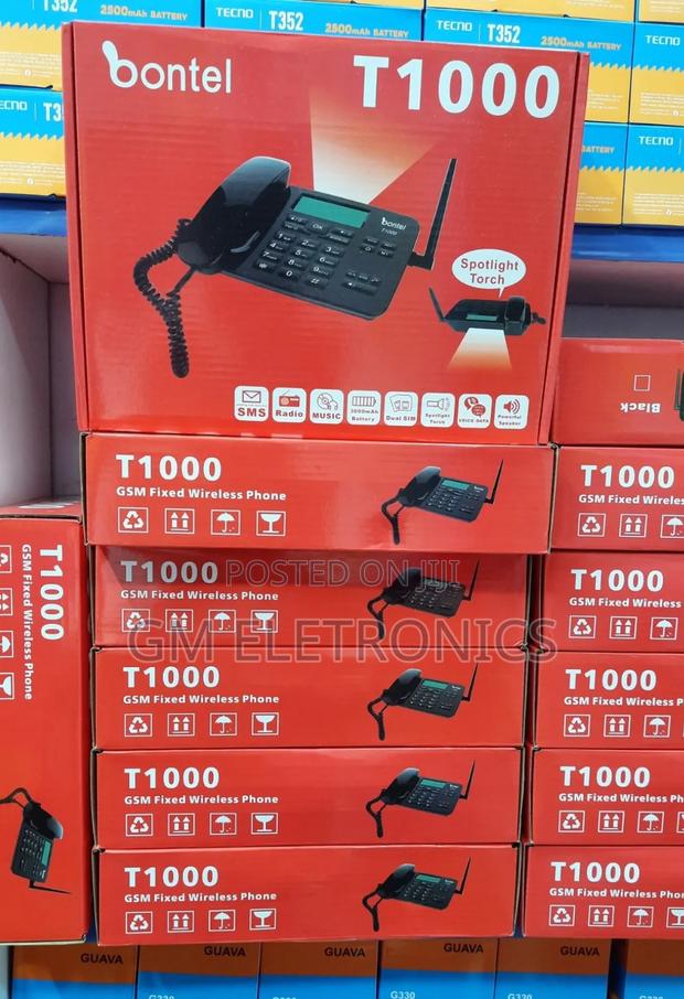 Black GSM Dual Sim Landline Phone(Bontel)