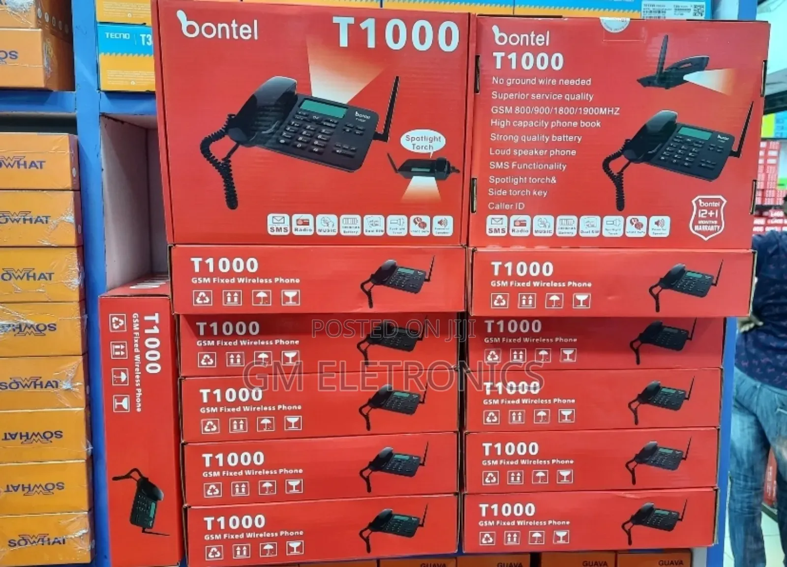 Black GSM Dual Sim Landline Phone(Bontel)