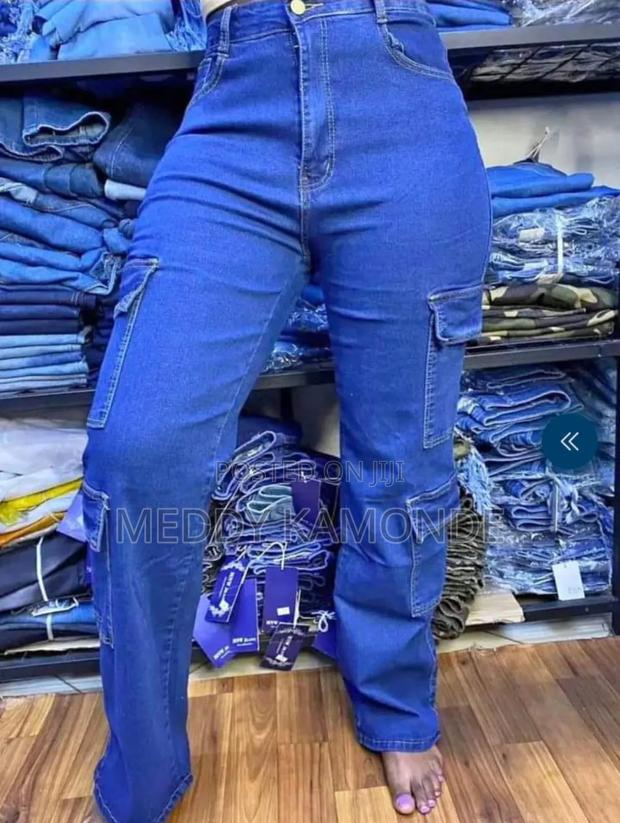 Classy Side Pocket Cargo Pants/Mom Jeans - main view