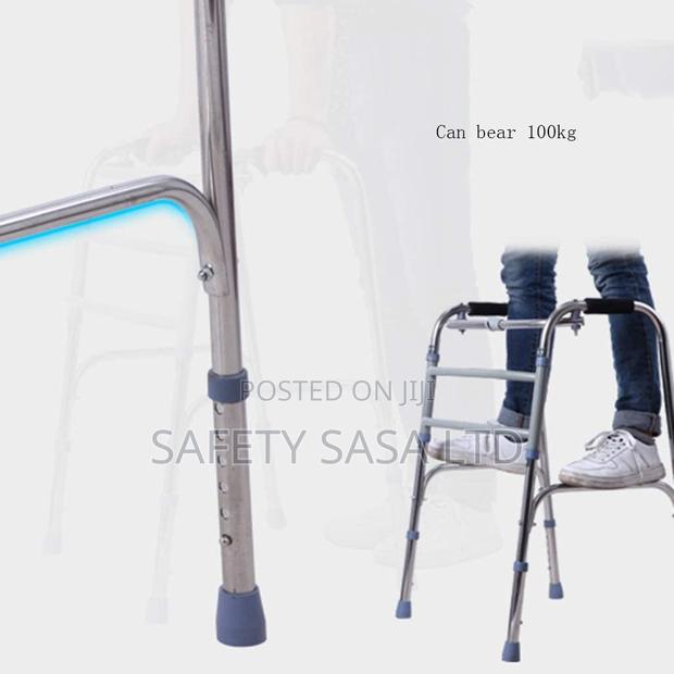 Walker Frame Without Wheels, Height Adjustable and Foldable - thumbnail 2