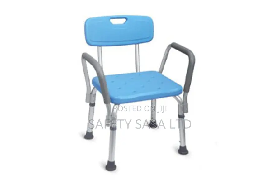 Extra Wide Shower Chair Stool With Armrest, Foldable and Adjustable