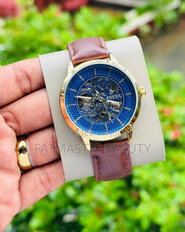 Leather Fossil Automatic Watch - main view