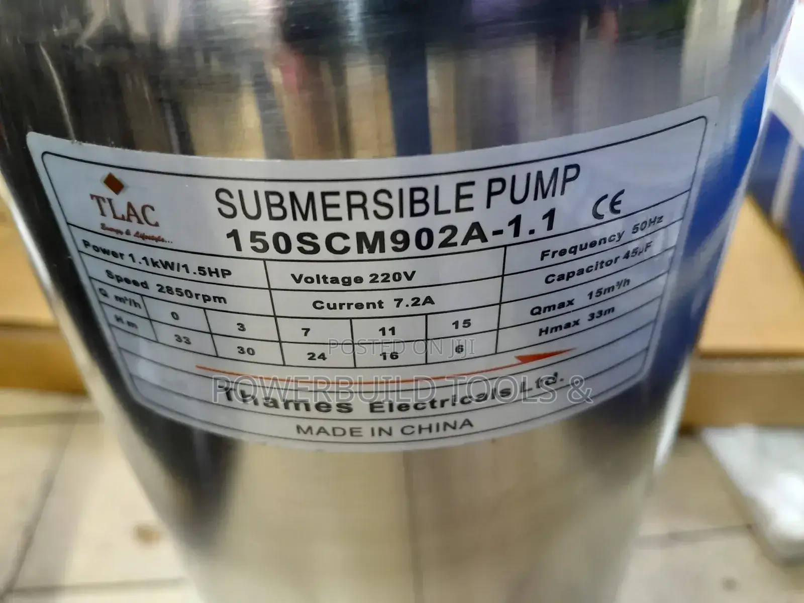 TLAC 1.5HP Submersible Pump Complete