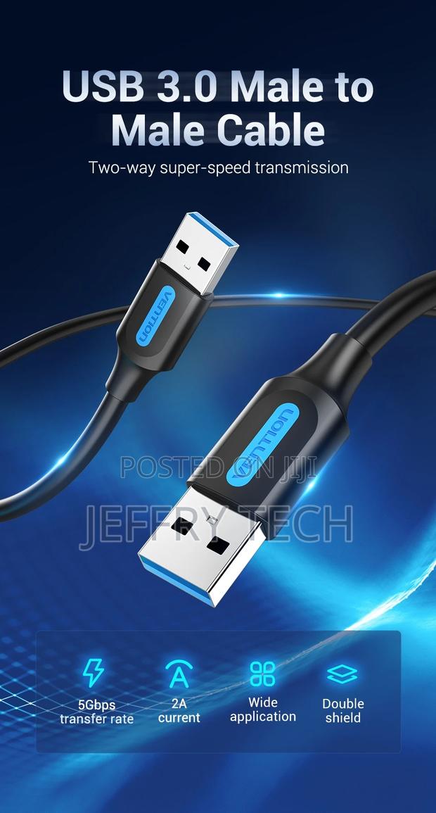 Vention CONBG USB 3.0 a Male to a Male Cable 1.5M (Black)