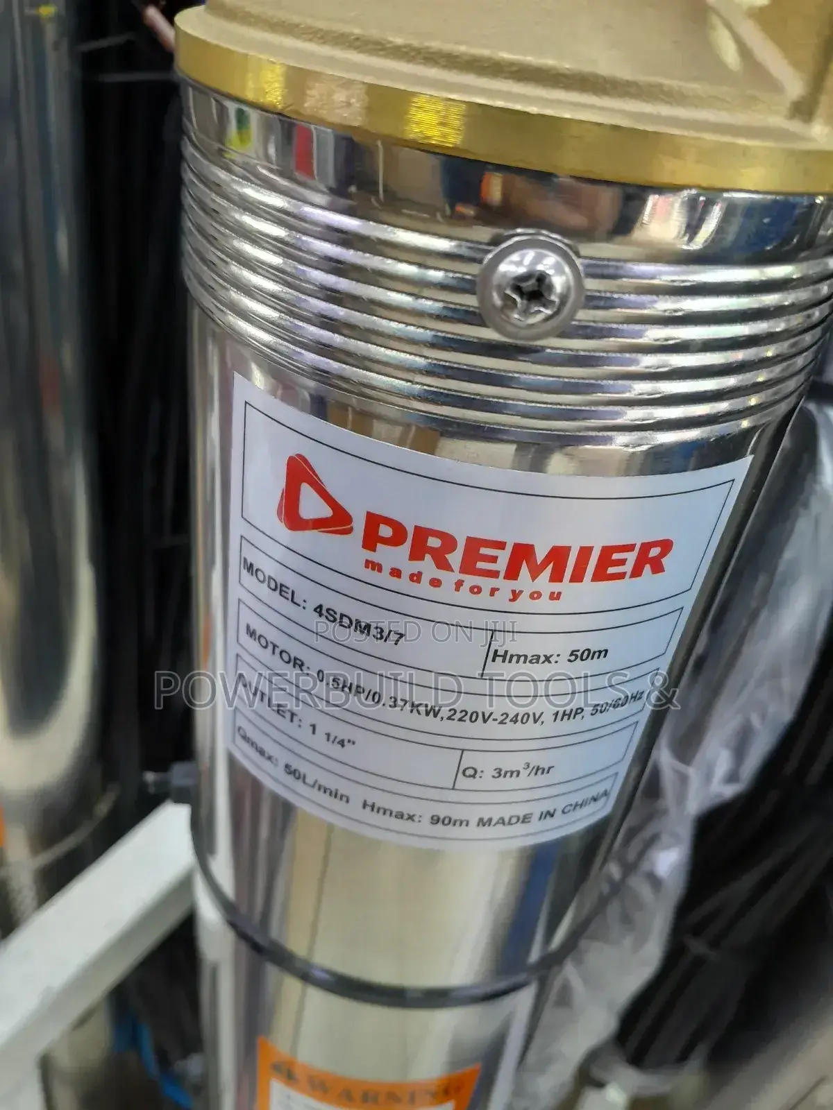 Premier 1HP Deep Well Submersible Pump