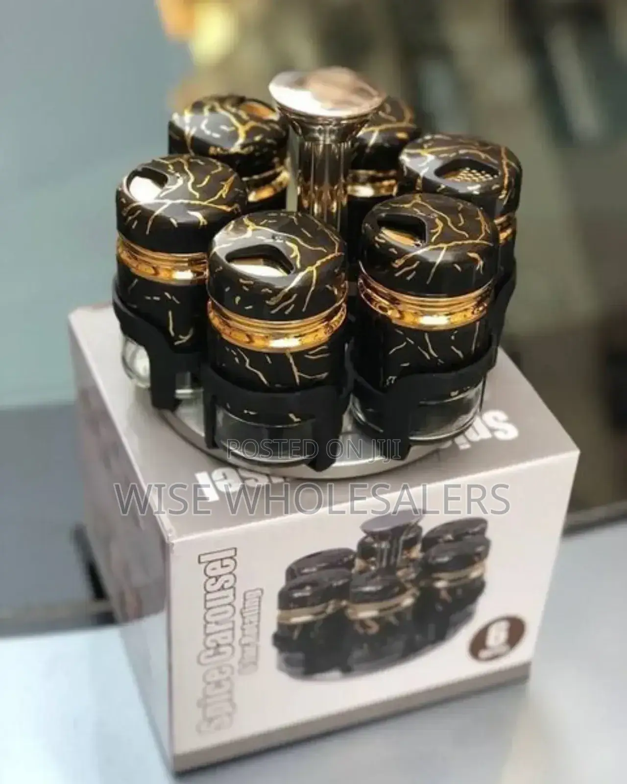 *7pcs Marble Rotating Spice Jars * Available