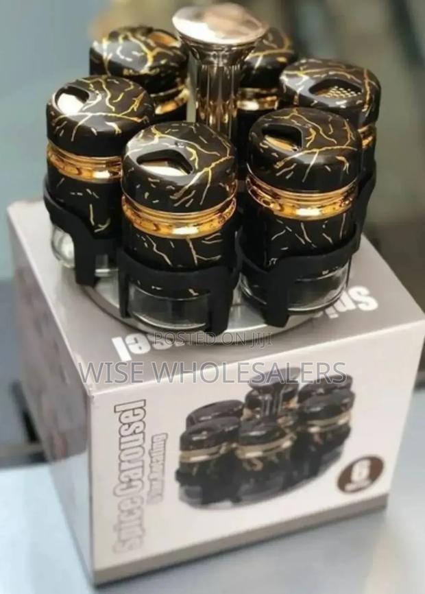 *7pcs Marble Rotating Spice Jars ✓ √√ Available - main view