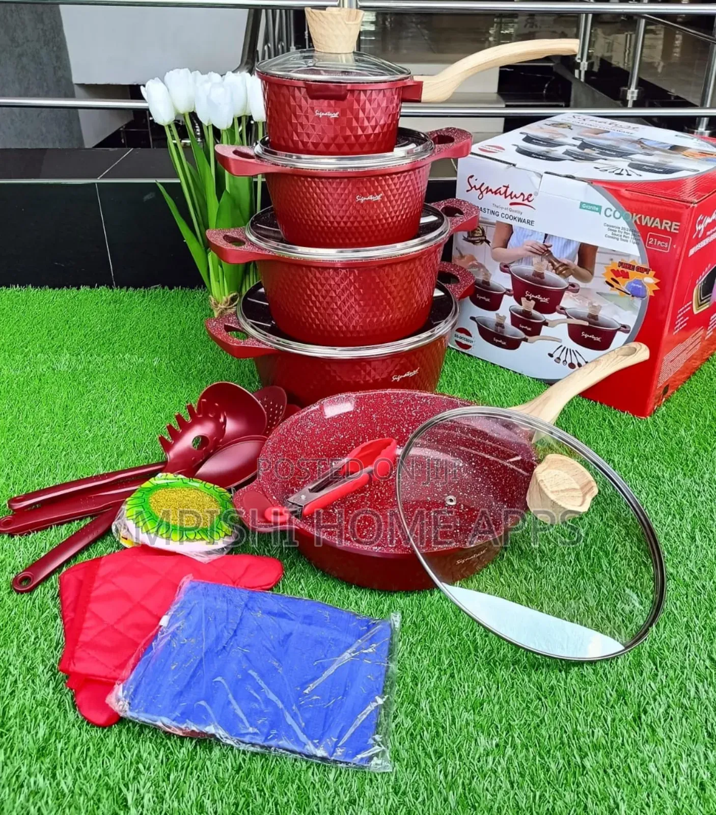 21pcs Signature Granite Cookware Set