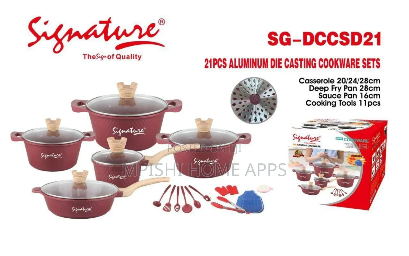 21pcs Signature Granite Cookware Set