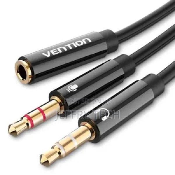Vention BBTBY 2×3.5mm Male to 4 Pole3.55m Female Audio0.3M