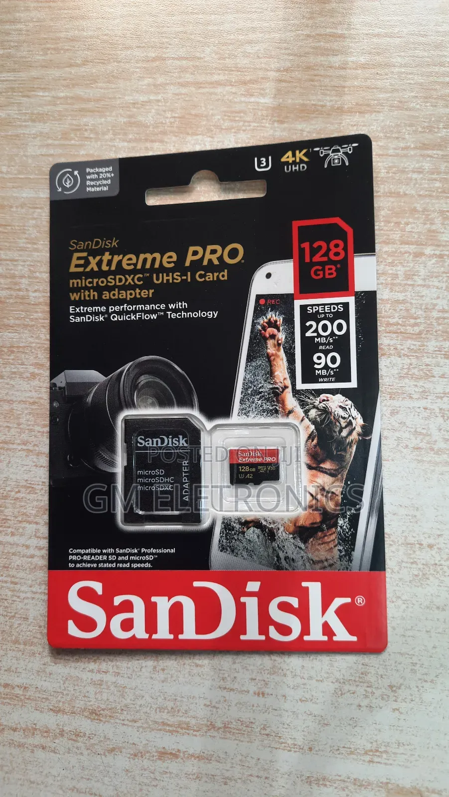 Original 128gb Extreme Pro Micro Sd Card+ Adapter.