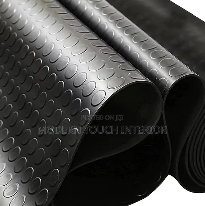 Black Rubber Coin Carpet