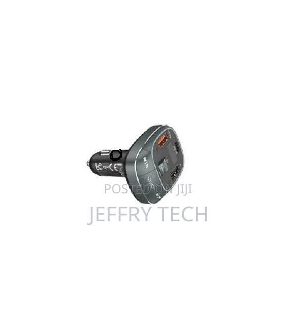 Vention 3-Port USB (C + a + A) Car Charger With FM