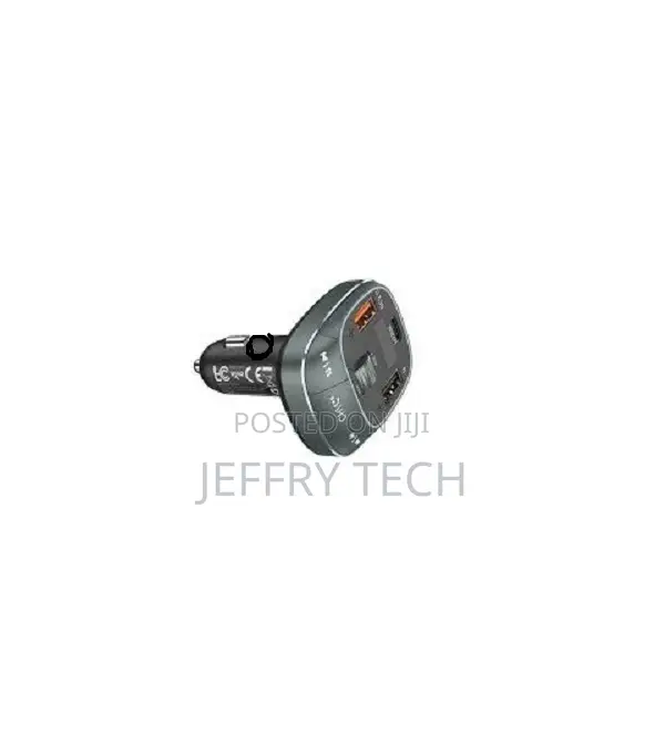 Vention 3-Port USB (C + a + A) Car Charger With FM