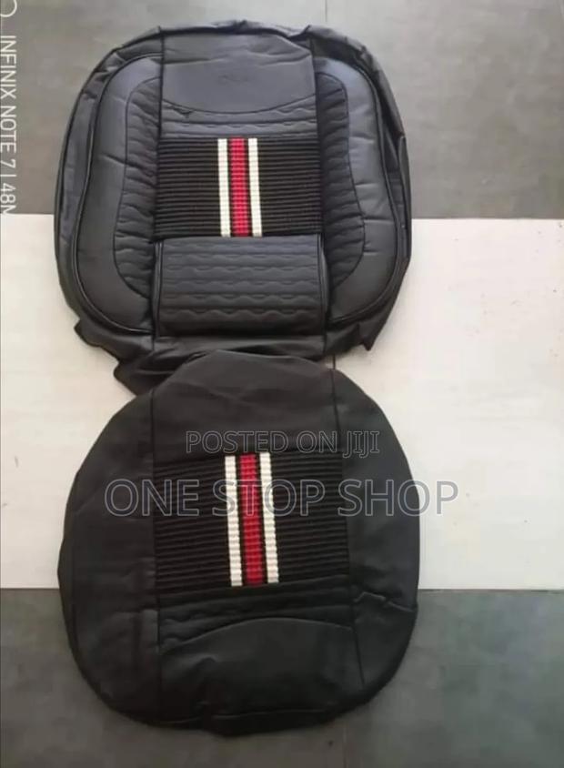 Black Leather Seat Cushions Top Covers for 5 Seater Vehicles