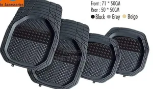 Black Rubber Premium Car Carpet Floor . Mats