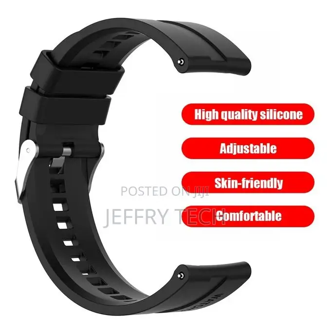 Silicone Wriest Rubber Band Watch Strap 22mm for Huawei GT 3