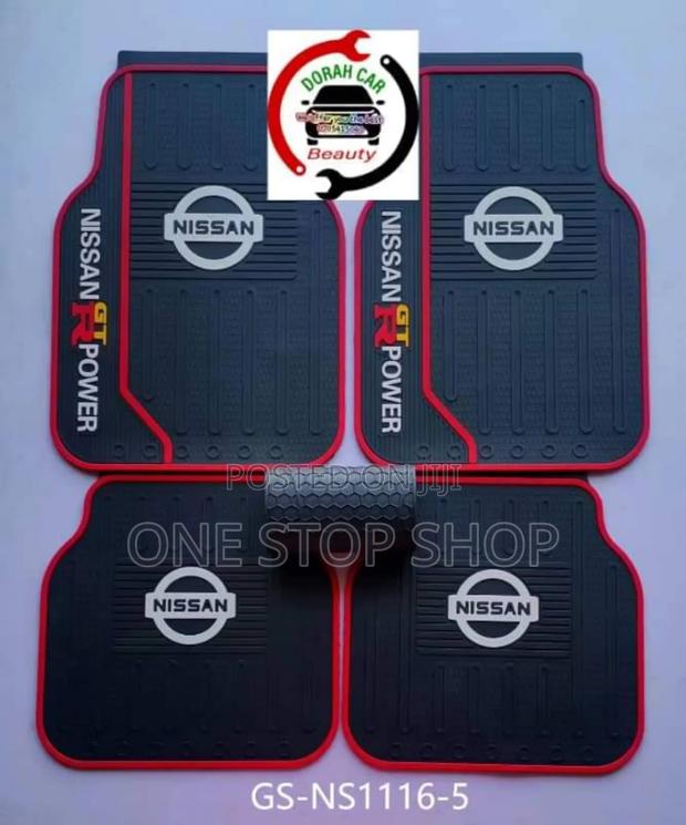 5pcs Nissan Labelled Rubber Car Carpet Mats - main view