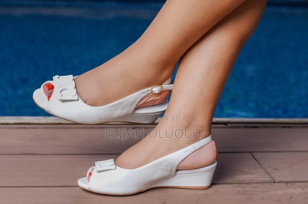 Peeptoe Slingback Low Wedge - thumbnail 3