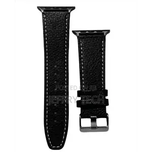 Leather Strap for Apple Watch 41mm Series 7- - Black Connect