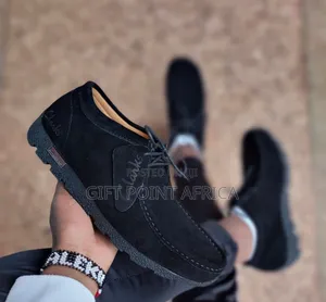 Black Clarks Wallabees Casual Shoes for Men