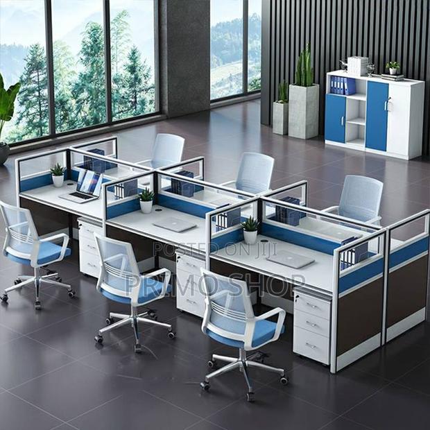 Office Workstation, 6-Way Modular Office Workstation - main view