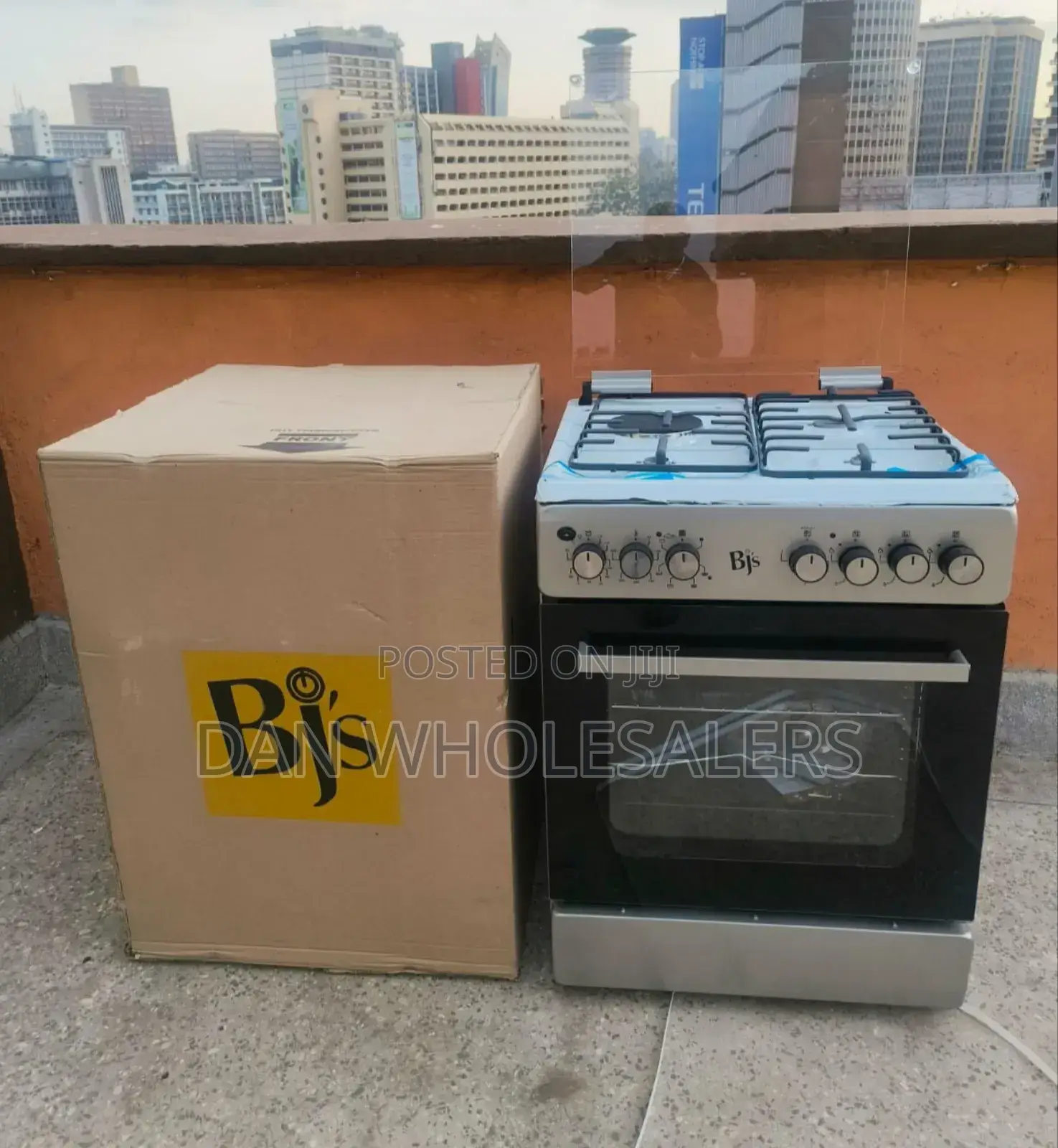 BJS SILVER (INOX) 3+1 Electric/Gas Cooker - W/ Turbo Fan -