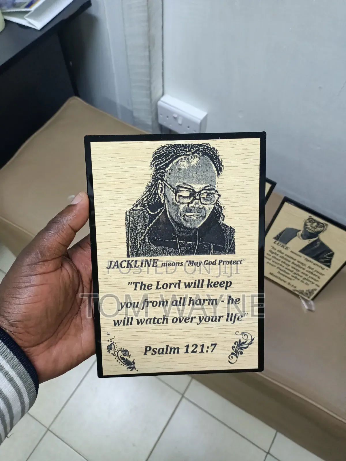 Engraved Wooden Photo, A5 Size